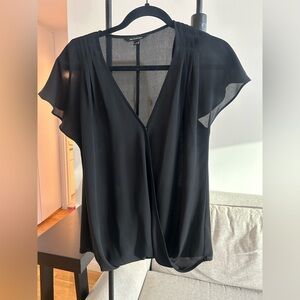 Flutter sleeve wrap blouse